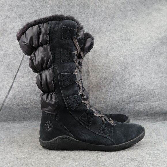Timberland Shoes Womens 8 Boots Winter Quilted Lace Up Leather Fashion Comfort - Picture 16 of 16
